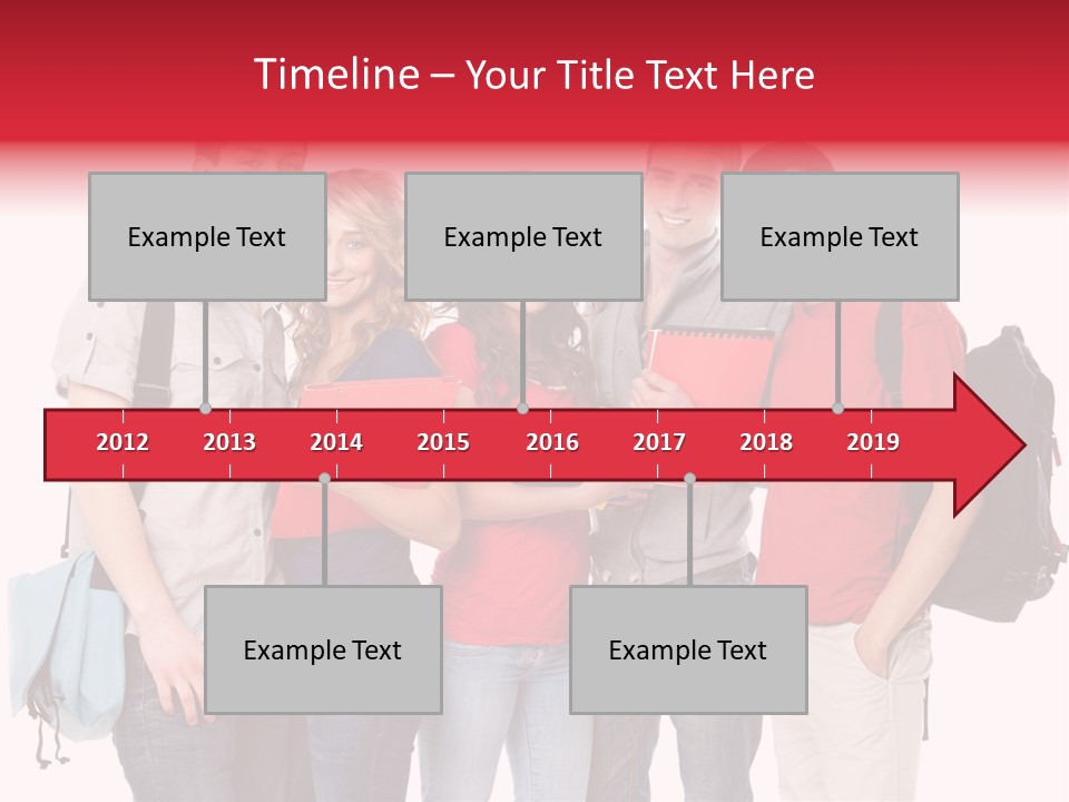 Standing Friend Smiling PowerPoint Template