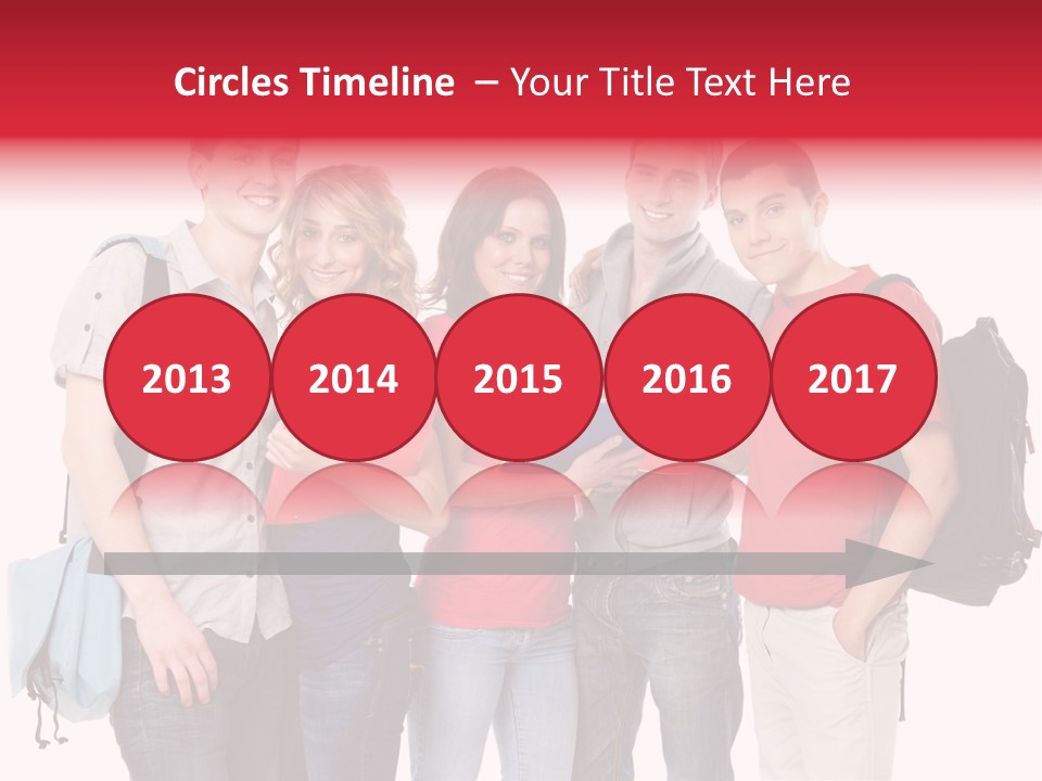 Standing Friend Smiling PowerPoint Template