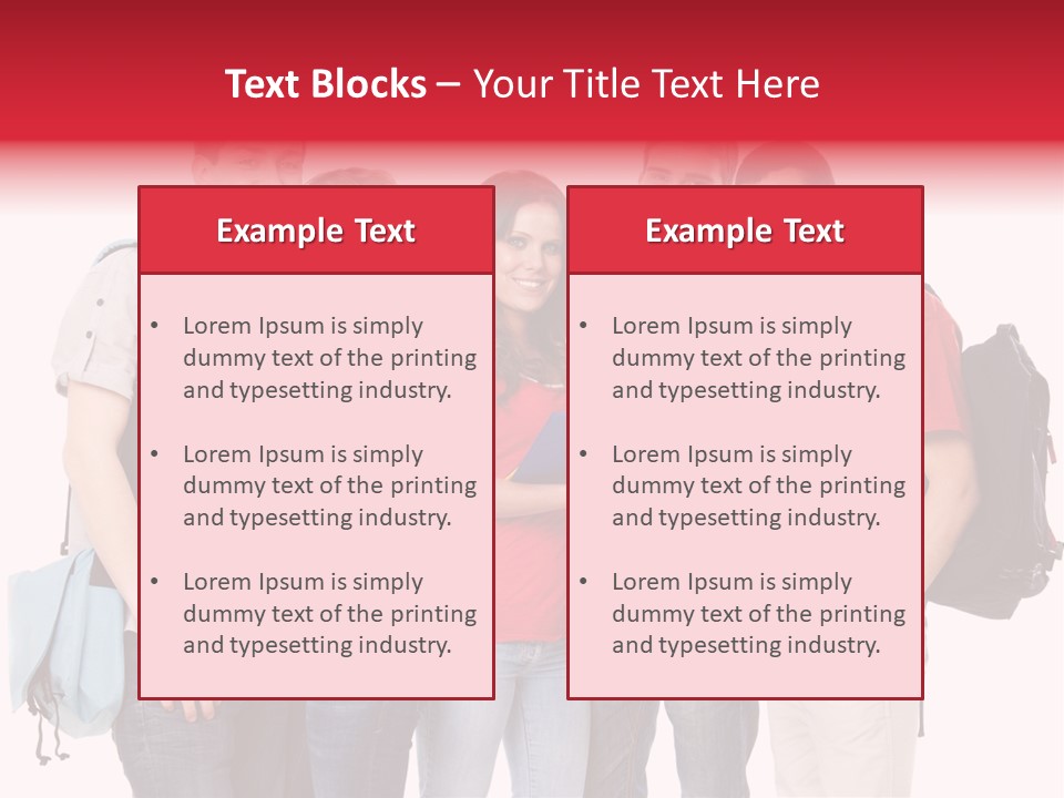 Standing Friend Smiling PowerPoint Template