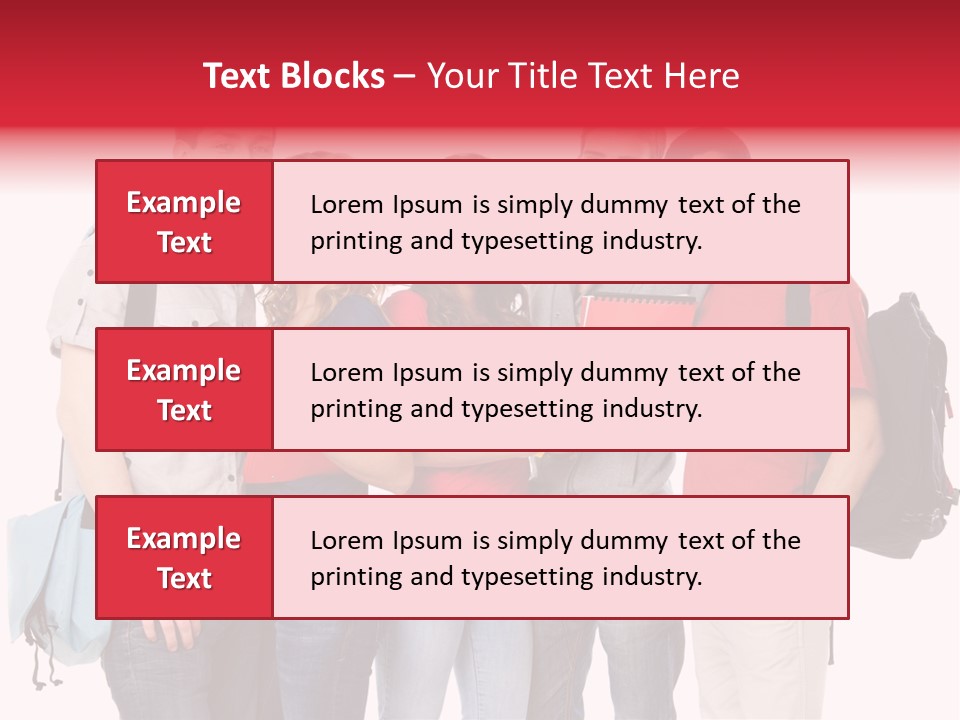 Standing Friend Smiling PowerPoint Template