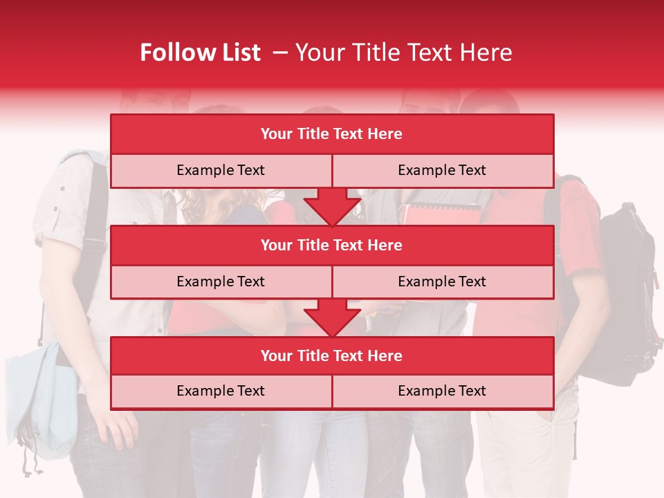 Standing Friend Smiling PowerPoint Template