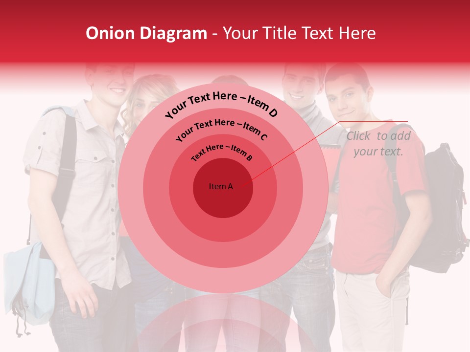 Standing Friend Smiling PowerPoint Template