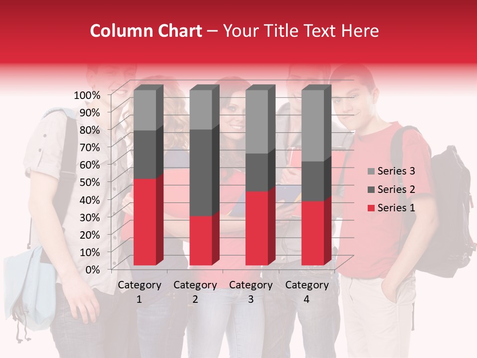 Standing Friend Smiling PowerPoint Template