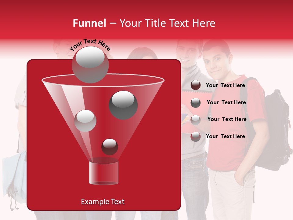 Standing Friend Smiling PowerPoint Template