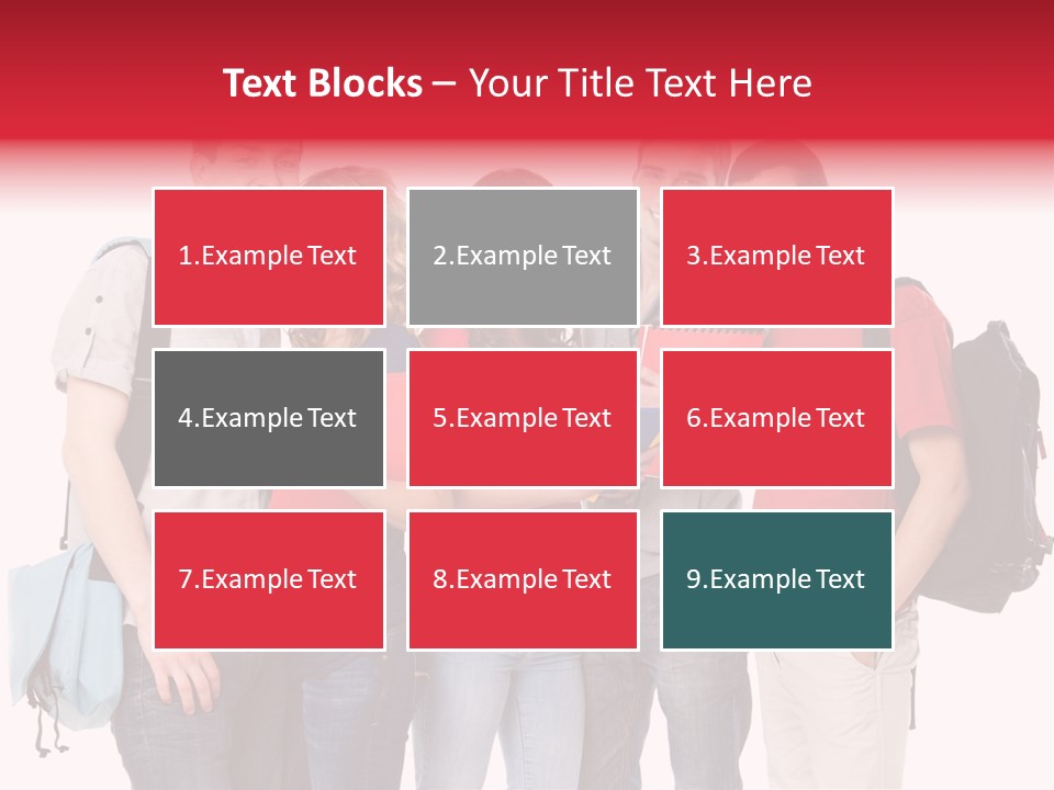 Standing Friend Smiling PowerPoint Template