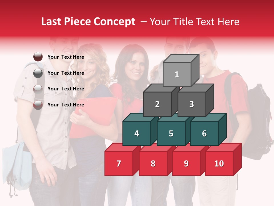 Standing Friend Smiling PowerPoint Template