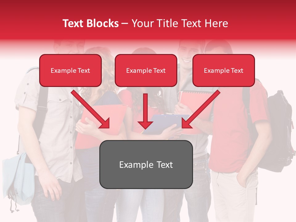 Standing Friend Smiling PowerPoint Template