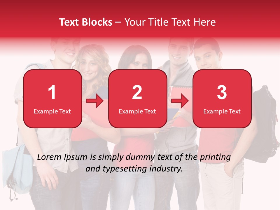Standing Friend Smiling PowerPoint Template