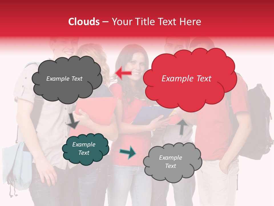 Standing Friend Smiling PowerPoint Template