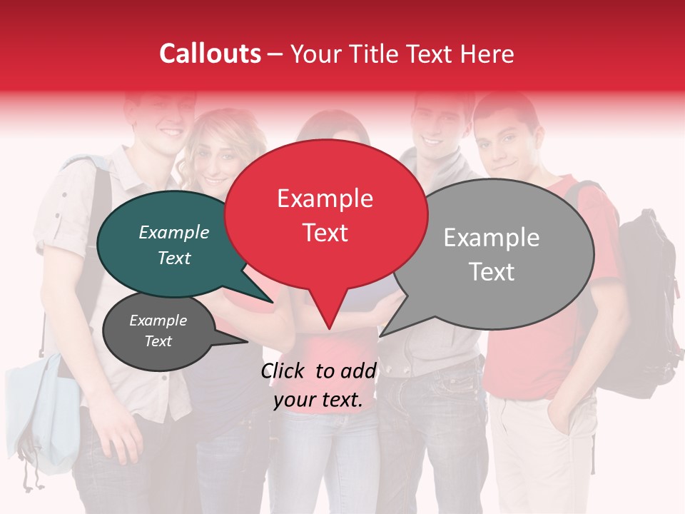 Standing Friend Smiling PowerPoint Template
