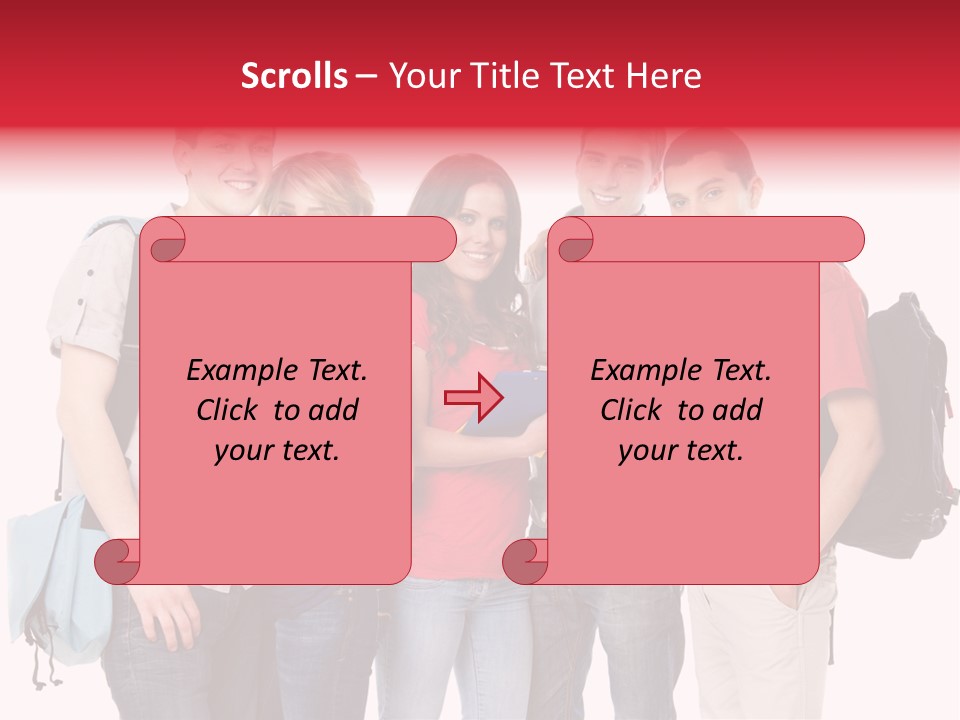 Standing Friend Smiling PowerPoint Template
