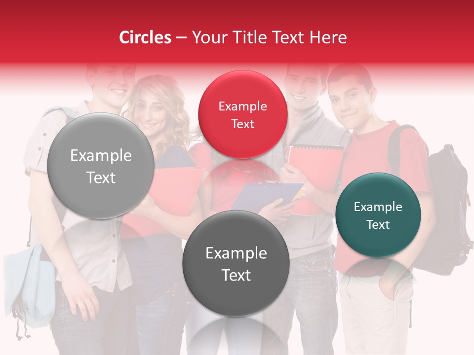 Standing Friend Smiling PowerPoint Template