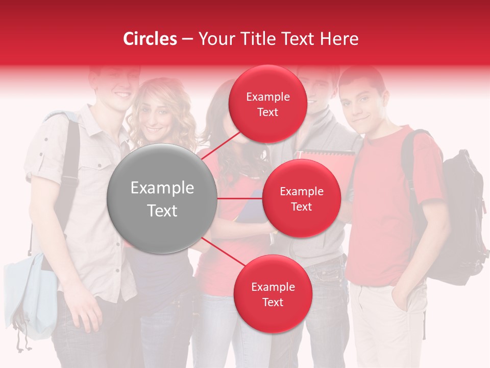 Standing Friend Smiling PowerPoint Template