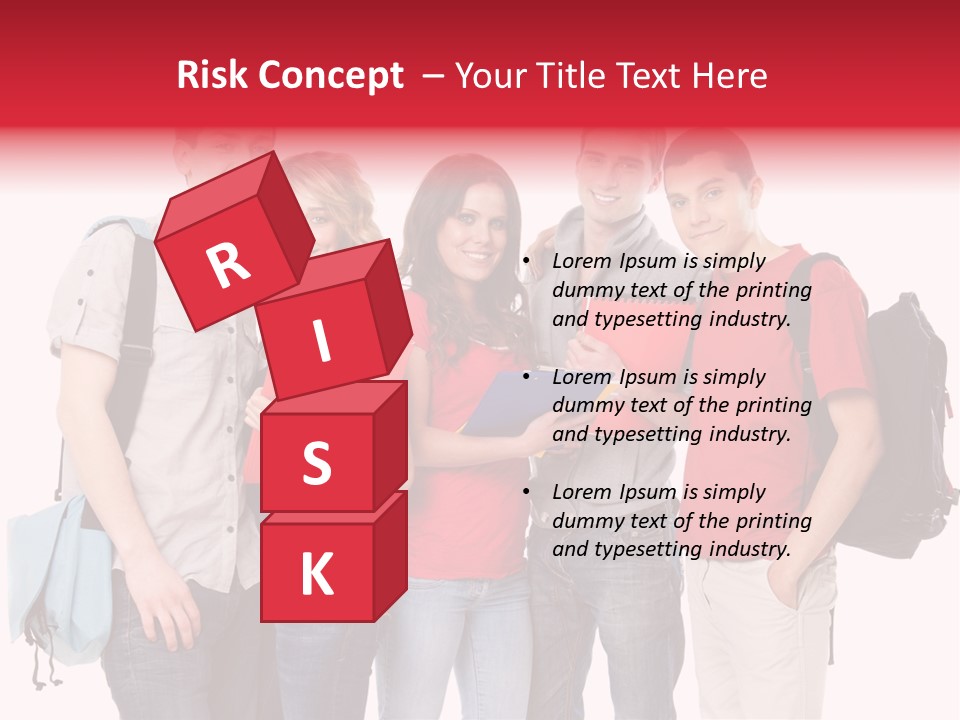 Standing Friend Smiling PowerPoint Template