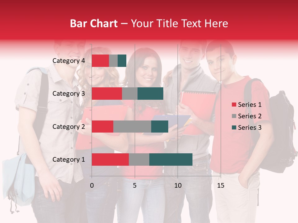 Standing Friend Smiling PowerPoint Template