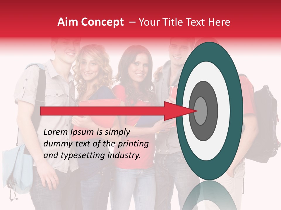 Standing Friend Smiling PowerPoint Template