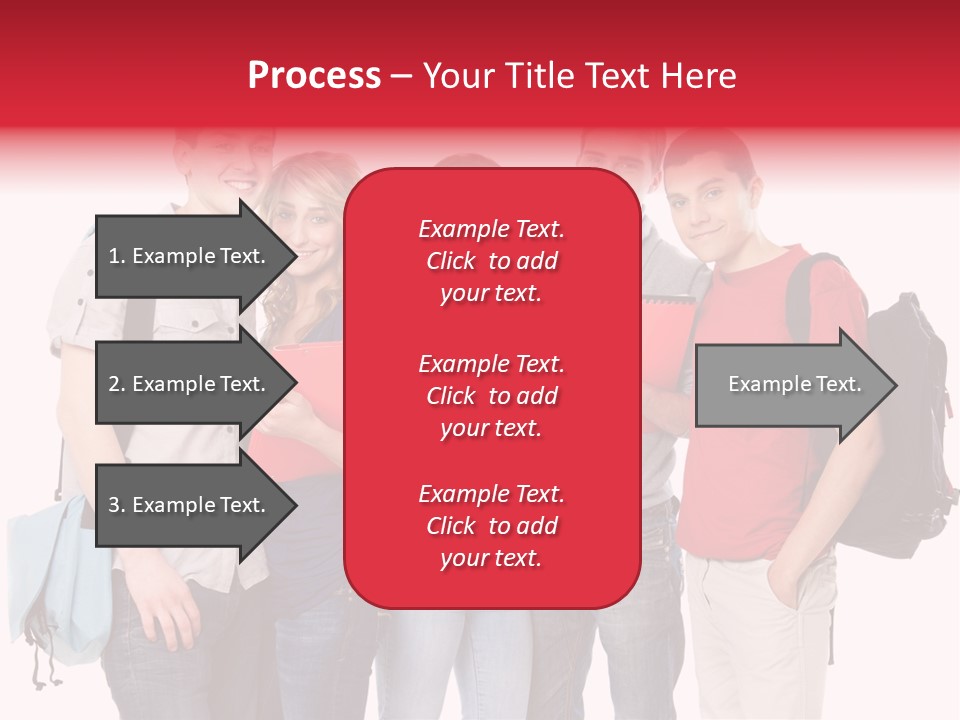 Standing Friend Smiling PowerPoint Template