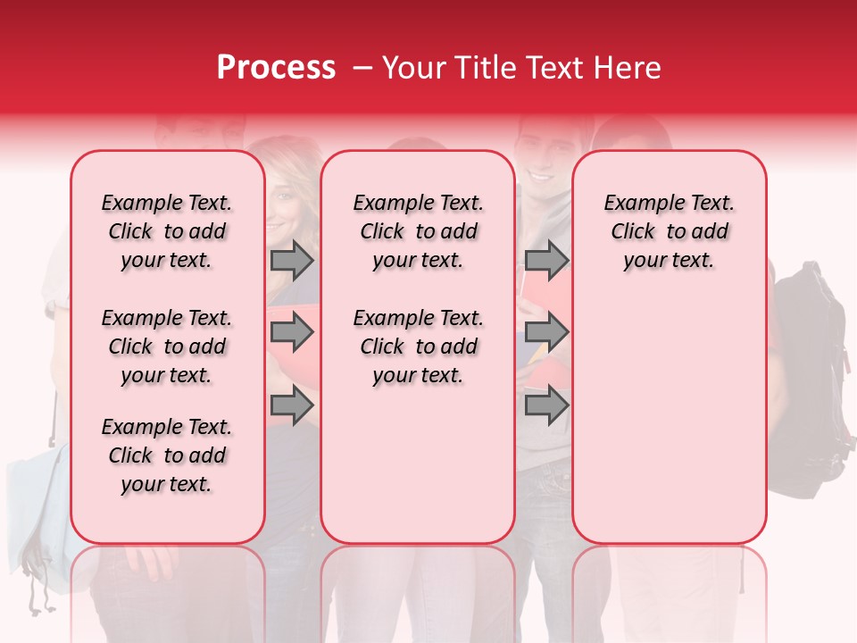 Standing Friend Smiling PowerPoint Template