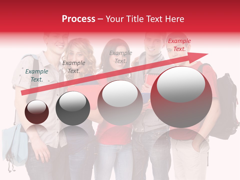 Standing Friend Smiling PowerPoint Template