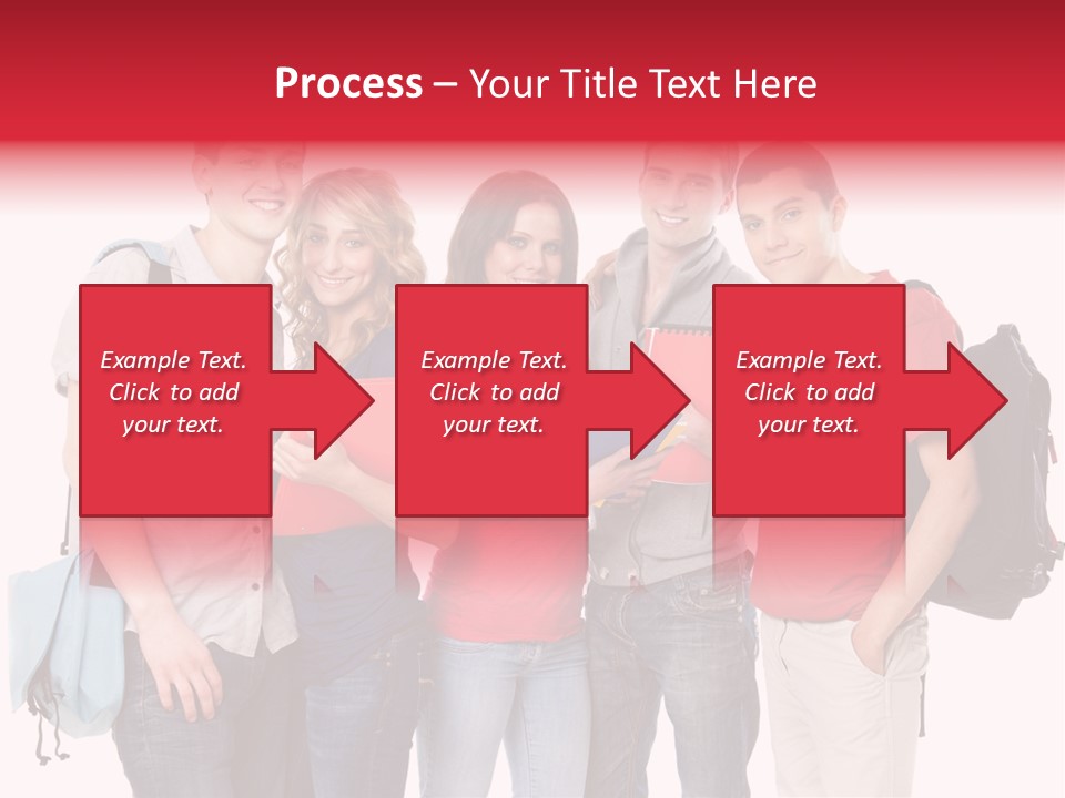 Standing Friend Smiling PowerPoint Template