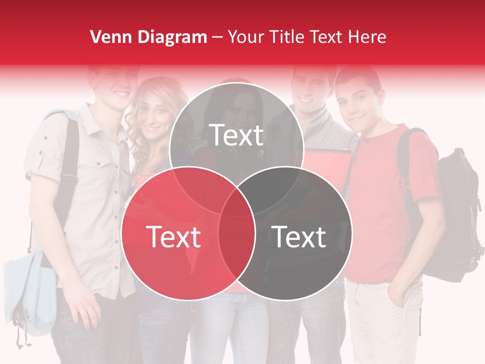 Standing Friend Smiling PowerPoint Template