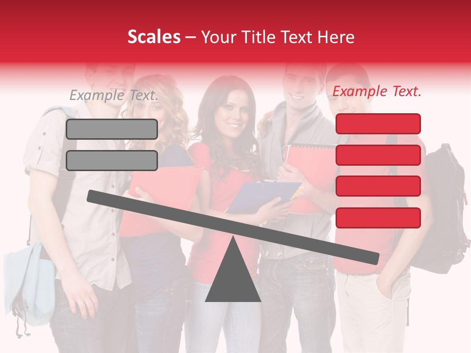 Standing Friend Smiling PowerPoint Template