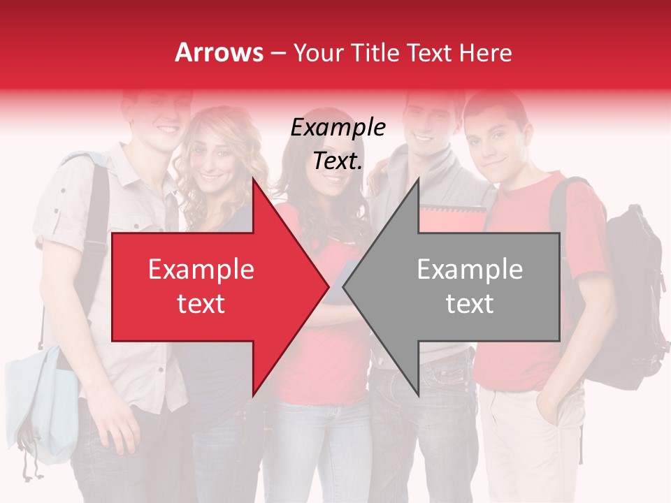 Standing Friend Smiling PowerPoint Template