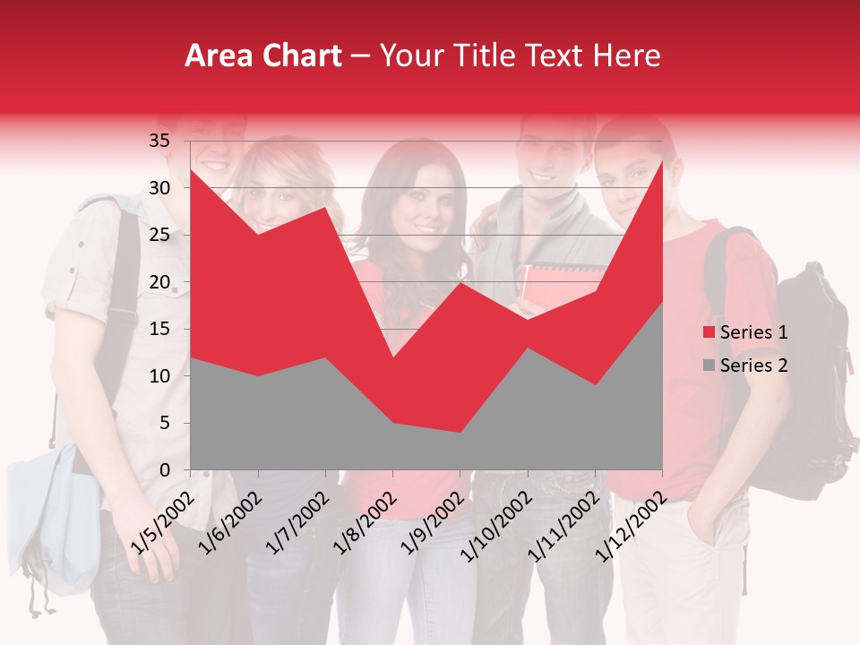 Standing Friend Smiling PowerPoint Template