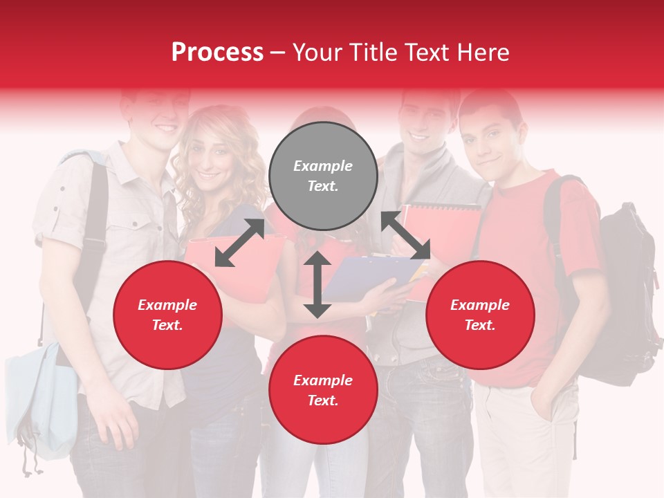 Standing Friend Smiling PowerPoint Template