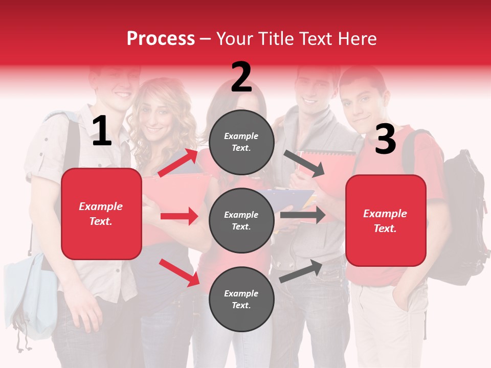 Standing Friend Smiling PowerPoint Template