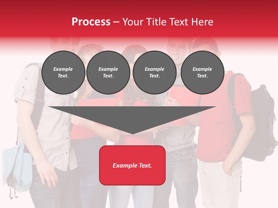 Standing Friend Smiling PowerPoint Template