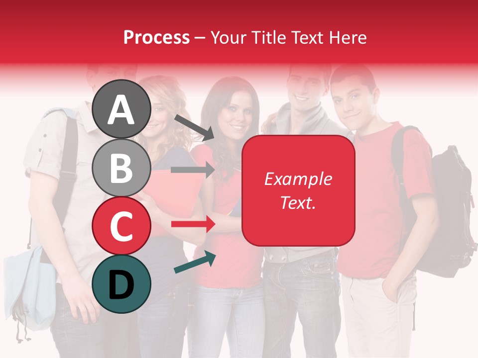 Standing Friend Smiling PowerPoint Template