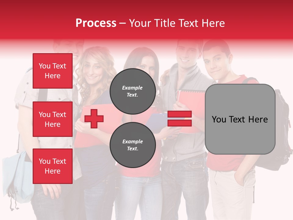 Standing Friend Smiling PowerPoint Template