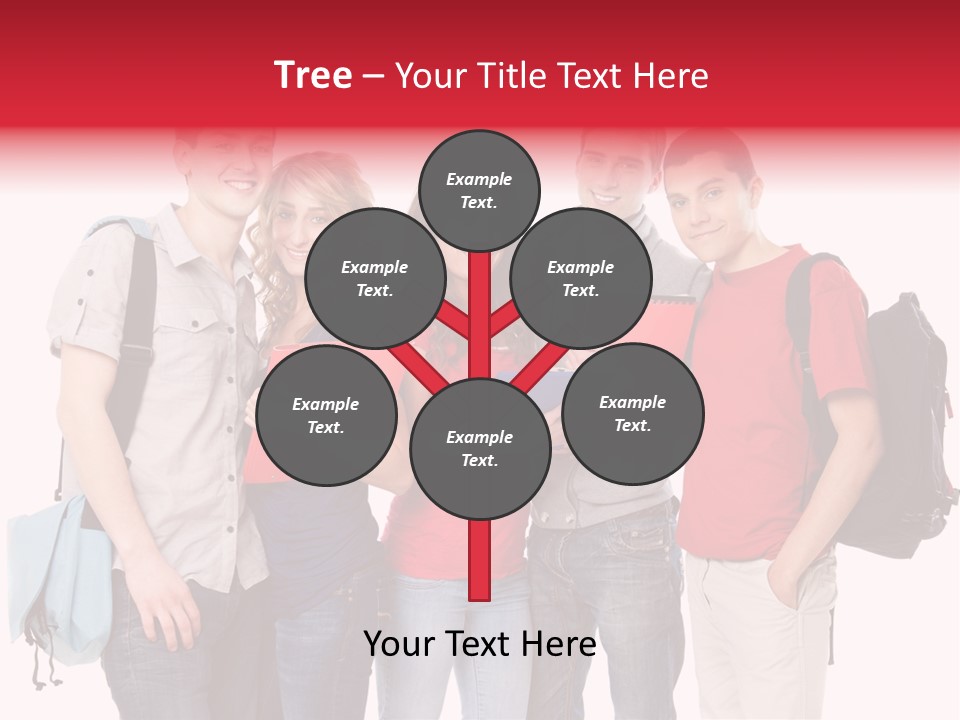 Standing Friend Smiling PowerPoint Template