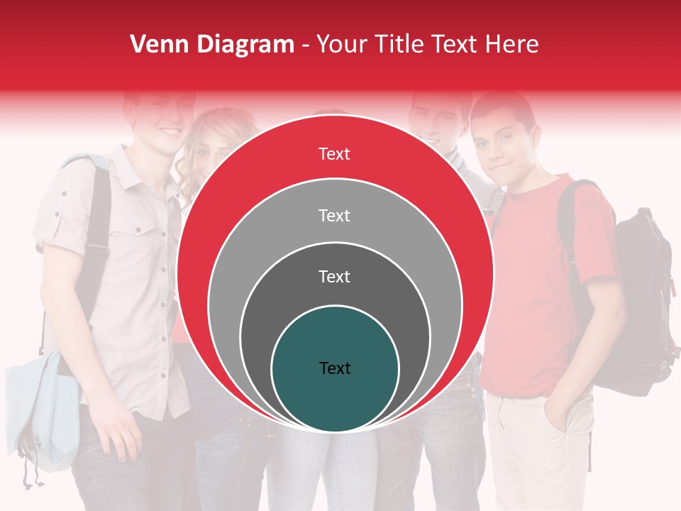 Standing Friend Smiling PowerPoint Template