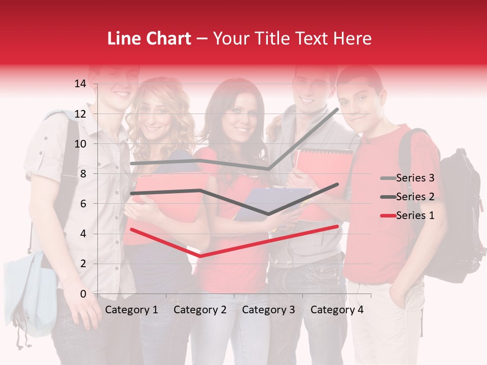 Standing Friend Smiling PowerPoint Template