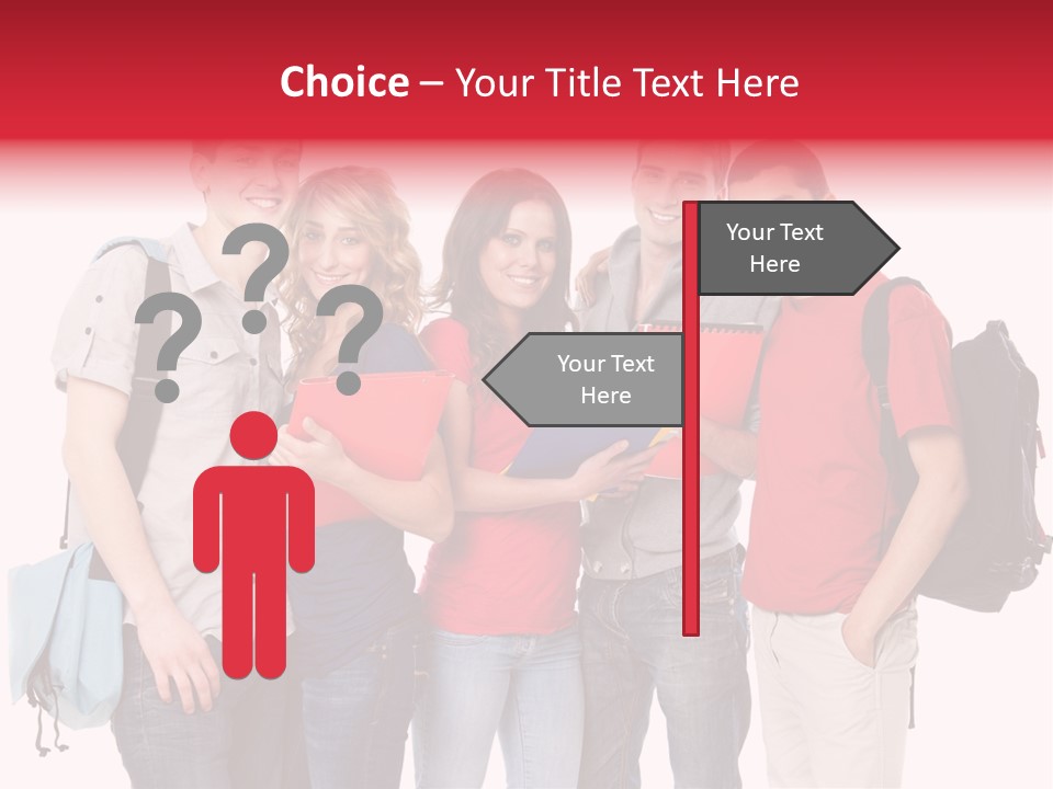 Standing Friend Smiling PowerPoint Template