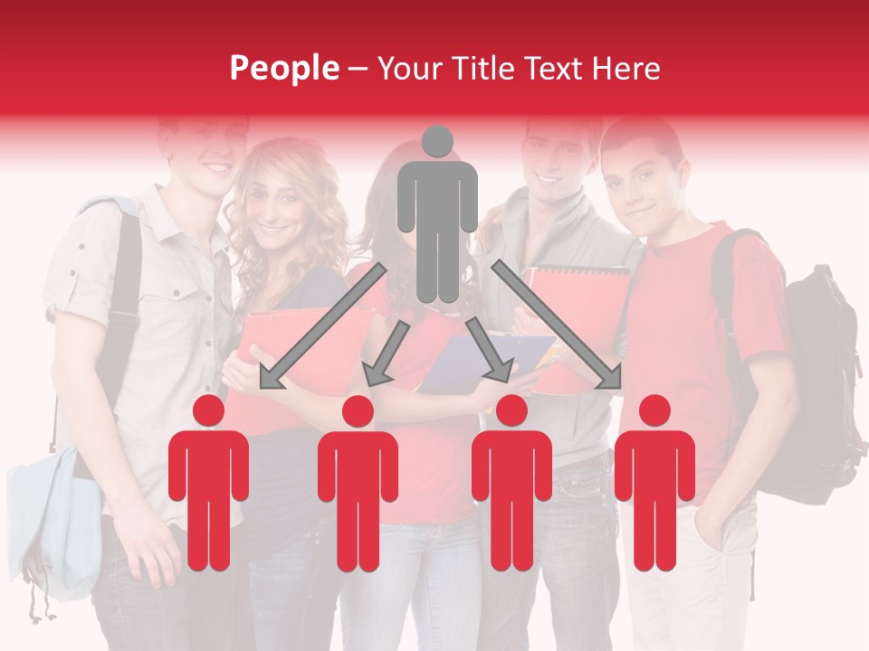 Standing Friend Smiling PowerPoint Template