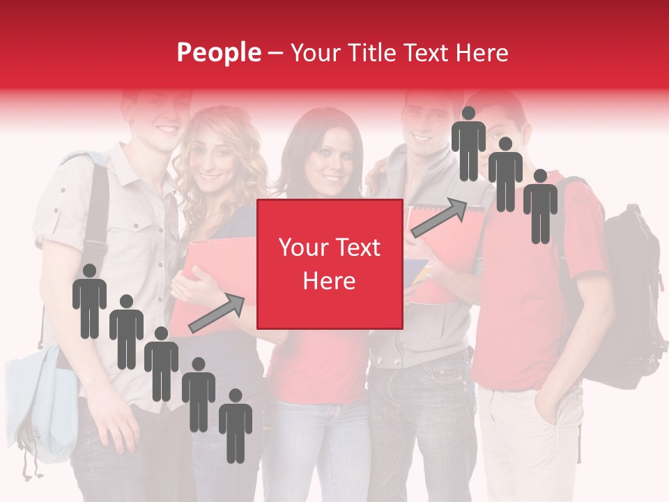 Standing Friend Smiling PowerPoint Template