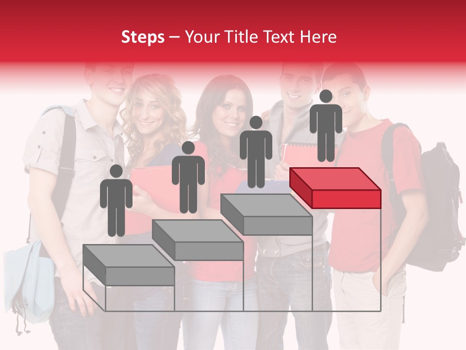 Standing Friend Smiling PowerPoint Template