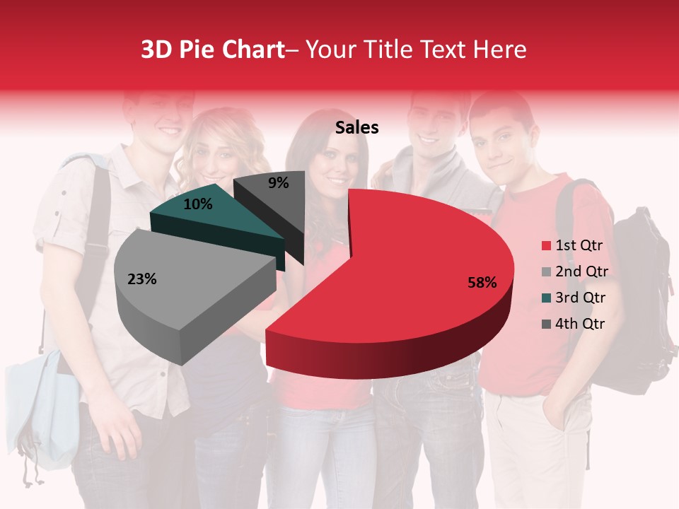 Standing Friend Smiling PowerPoint Template