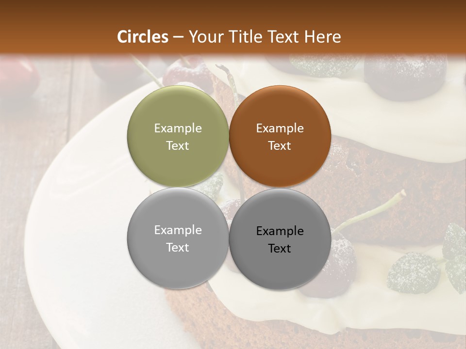 Sour Cream Mint Leaf PowerPoint Template