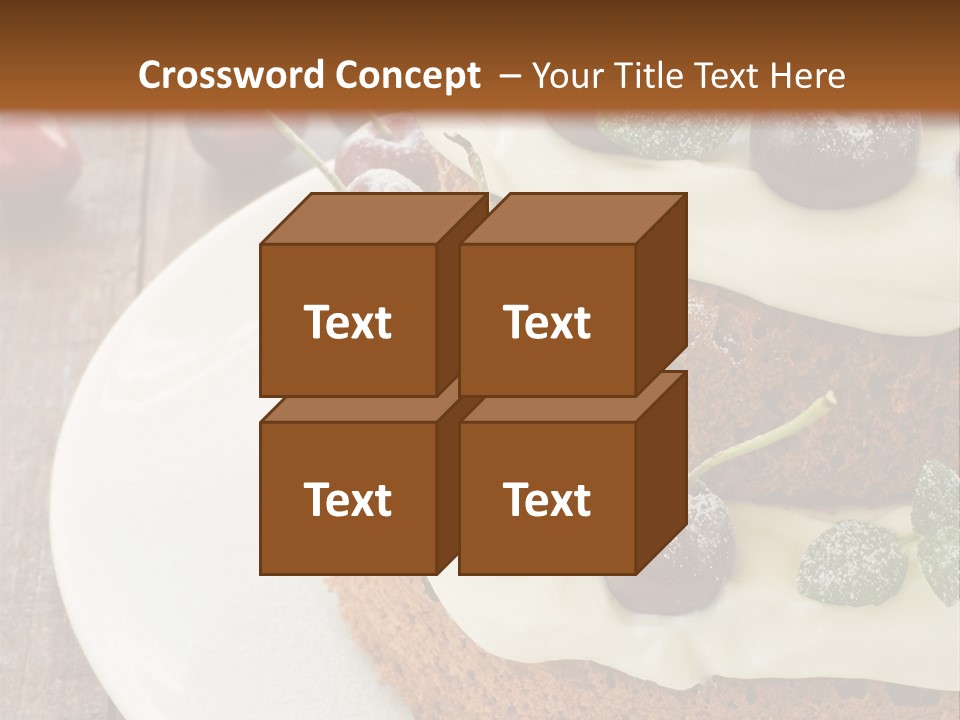 Sour Cream Mint Leaf PowerPoint Template