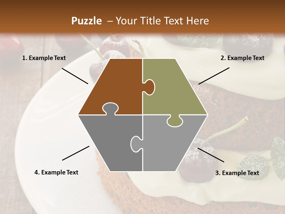 Sour Cream Mint Leaf PowerPoint Template