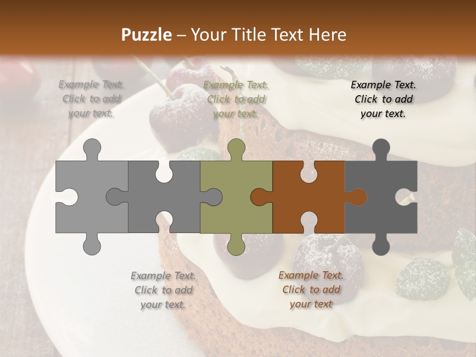 Sour Cream Mint Leaf PowerPoint Template