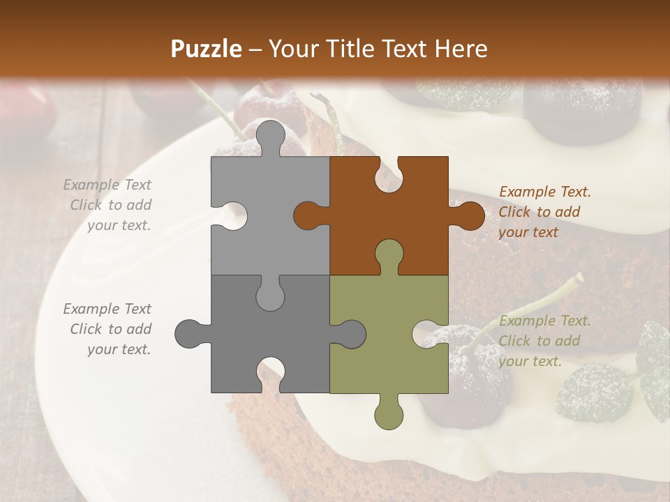 Sour Cream Mint Leaf PowerPoint Template