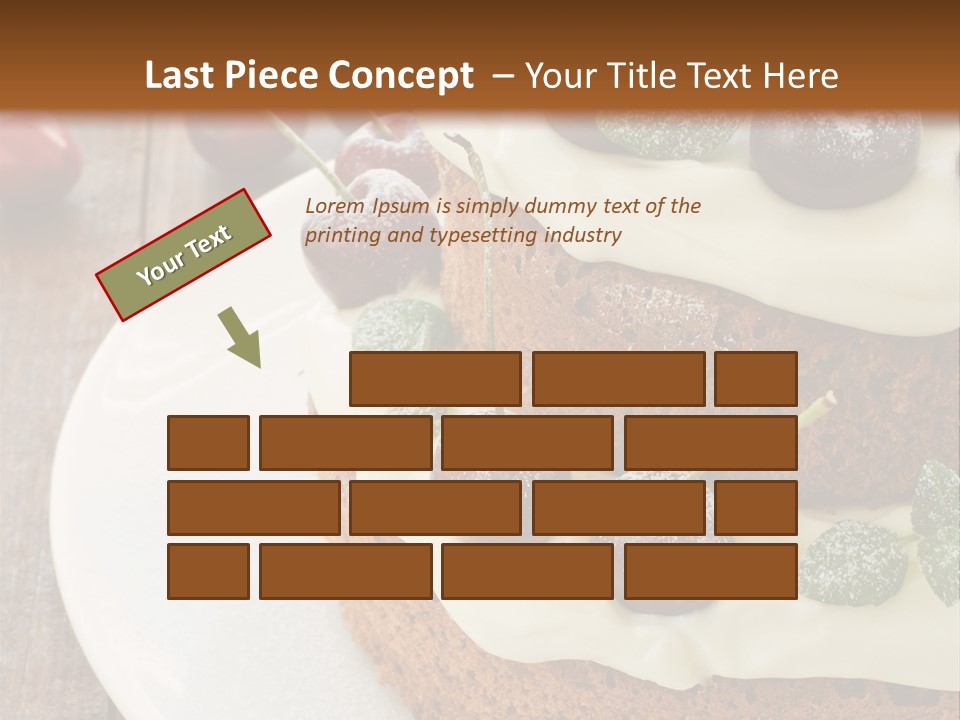 Sour Cream Mint Leaf PowerPoint Template