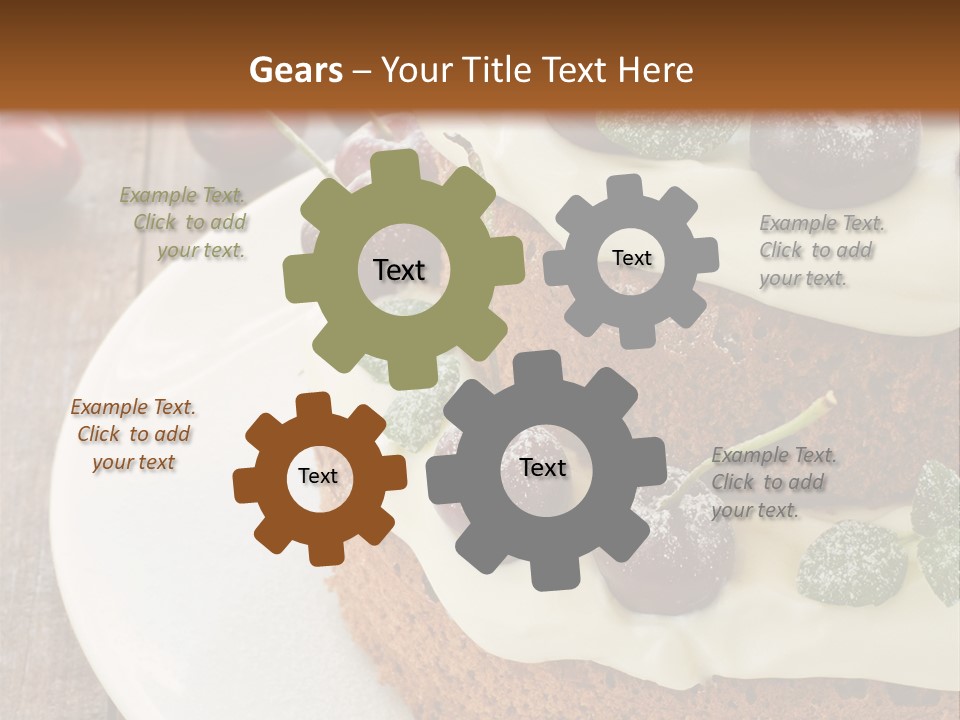 Sour Cream Mint Leaf PowerPoint Template