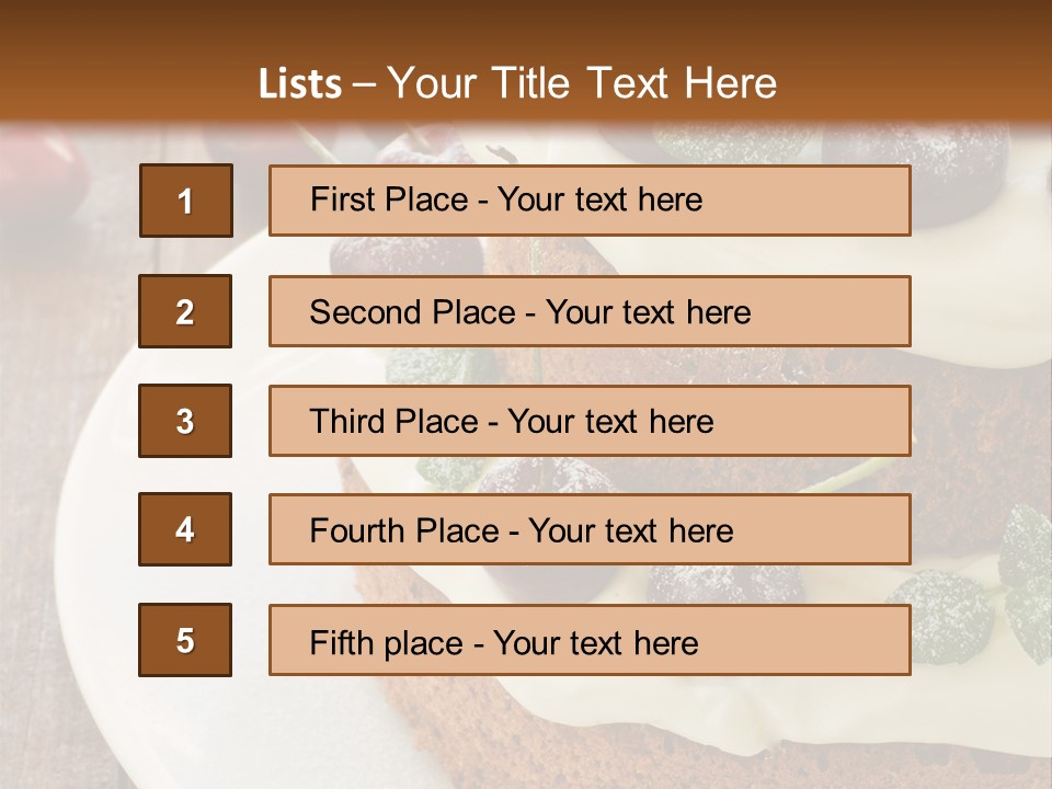 Sour Cream Mint Leaf PowerPoint Template