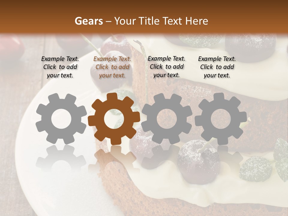 Sour Cream Mint Leaf PowerPoint Template